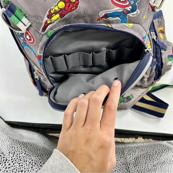 Pottery Barn Kids Marvel Avengers Kids Backpack Grey Superhero School Bag - Picture 10 of 11
